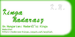 kinga madarasz business card